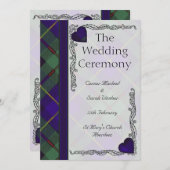 Scottish Tartan Wedding Program Macleod of Harris Programm (Vorne/Hinten)