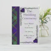 Scottish Tartan Wedding Program Macleod of Harris Programm (Stehend Vorderseite)