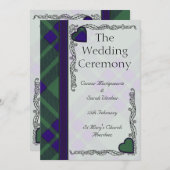 Scottish Tartan Wedding Program - Montgomerie Programm (Vorne/Hinten)