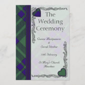 Scottish Tartan Wedding Program - Montgomerie Programm (Vorderseite)