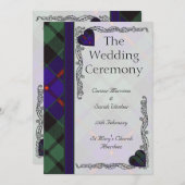 Scottish Tartan Wedding Program - Morrison Programm (Vorne/Hinten)