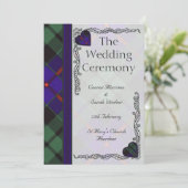 Scottish Tartan Wedding Program - Morrison Programm (Stehend Vorderseite)
