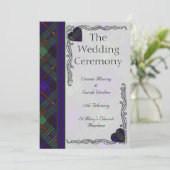 Scottish Tartan Wedding Program - Murray Programm (Stehend Vorderseite)