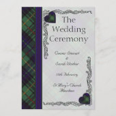 Scottish Tartan Wedding Program - Stewart Hunting Programm (Vorderseite)