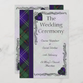 Scottish Tartan Wedding Program - Urquart Programm (Vorne/Hinten)
