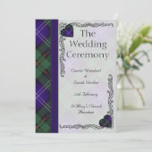 Scottish Tartan Wedding Program - Urquart Programm (Stehend Vorderseite)