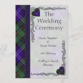 Scottish Tartan Wedding Program - Urquart Programm (Vorderseite)