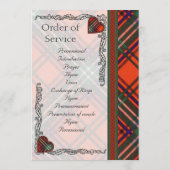 Scottish Tartan Wedding Programm - Royal Stewart (Rückseite)