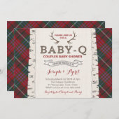 Scottish Tartan Wilderness Co-ed Baby Shower Einladung (Vorne/Hinten)