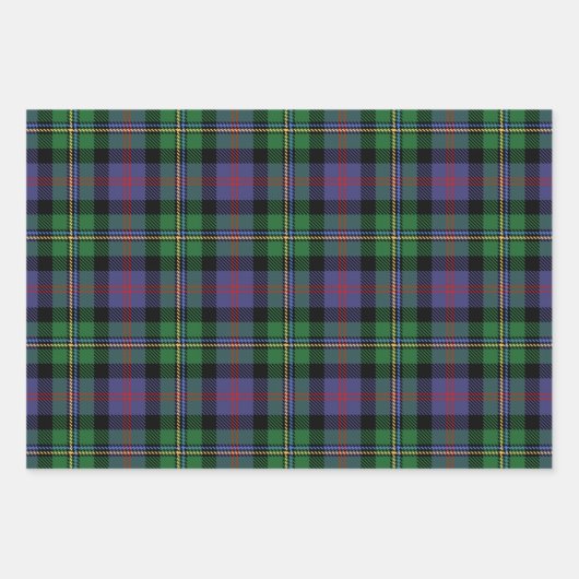 Scottish Tartans Black Watch, Malcolm, Buchanan Geschenkpapier Set (Vorderseite 3)