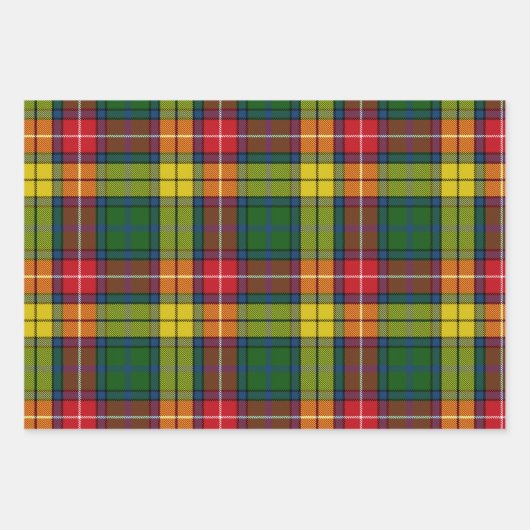 Scottish Tartans Black Watch, Malcolm, Buchanan Geschenkpapier Set (Vorderseite 2)