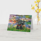 Scottish Terrier 12 - Lilies 2 Karte (Gelbe Blume)