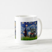 Scottish Terrier 12c - Starry Night Kaffeetasse (VorderseiteRechts)