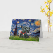 Scottish Terrier 12c - Starry Night Karte (Gelbe Blume)
