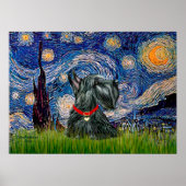 Scottish Terrier 12c - Starry Night Poster (Vorne)