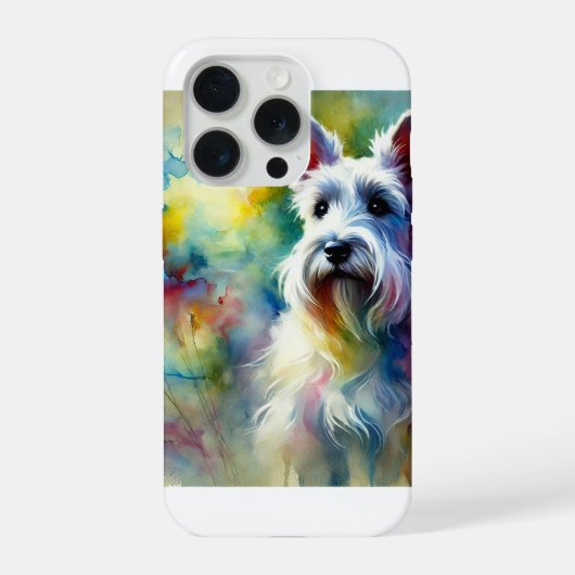Scottish Terrier 300824AREF102 - Watercolor iPhone Hülle (Rückseite)