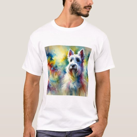 Scottish Terrier 300824AREF102 - Watercolor T-Shirt (Vorderseite)