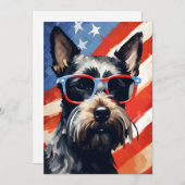 Scottish Terrier 4. Juli Unabhängigkeitstag Feiertagskarte (Vorne/Hinten)