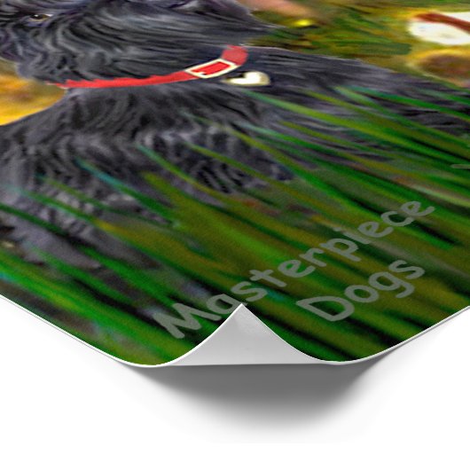 Scottish Terrier 6-Mid Eve Poster (Ecke)