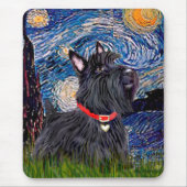Scottish Terrier 6 - Starry Night (Vertikal) Mousepad (Vorne)