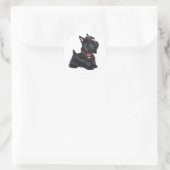 Scottish Terrier (A) - (von JBF) Runder Aufkleber (Tasche)