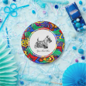 Scottish Terrier and Pop Art  Pappteller (Party)