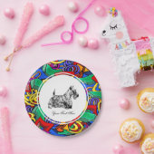 Scottish Terrier and Pop Art  Pappteller (Party)