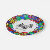 Scottish Terrier and Pop Art  Pappteller (Schrägansicht)