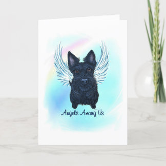 Scottish Terrier Angel Dog Pet Loss Sympathie Card Dankeskarte