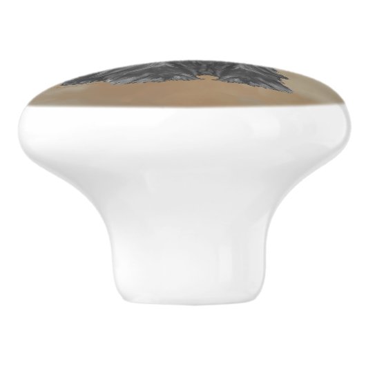 Scottish Terrier Angel Keramikknauf (Seitenansicht)