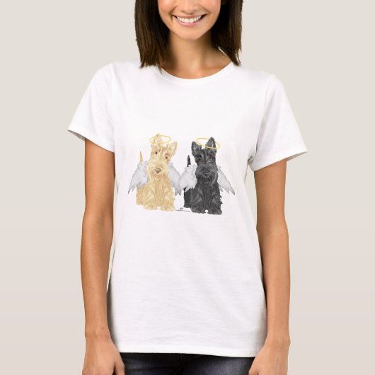 Scottish Terrier Angels T-Shirt (Vorderseite)