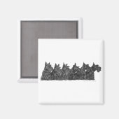 Scottish Terrier Ansammlung Magnet (Vorderseite/Rückseite)