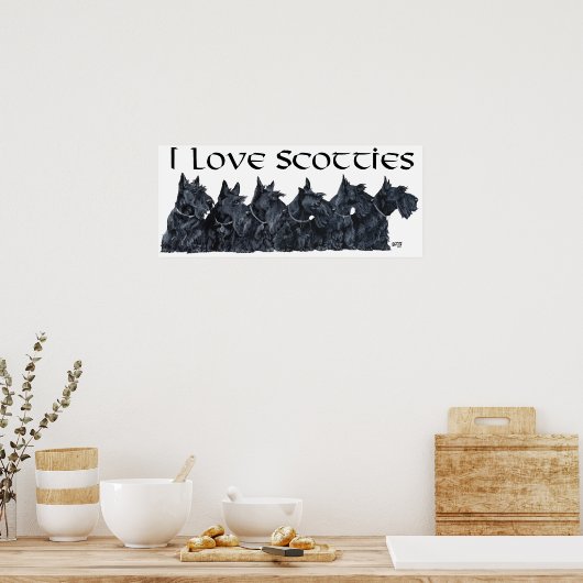 Scottish Terrier Ansammlung Poster (Küche)