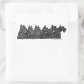 Scottish Terrier Ansammlung Rechteckiger Aufkleber (Tasche)