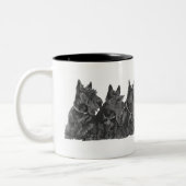 Scottish Terrier Ansammlung Zweifarbige Tasse (Links)