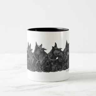 Scottish Terrier Ansammlung Zweifarbige Tasse