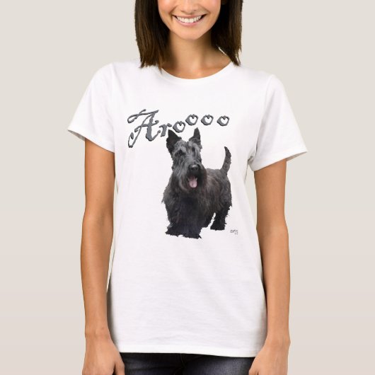 Scottish Terrier Aroooo! T-Shirt (Vorderseite)