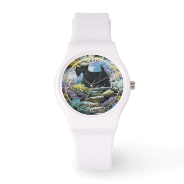 Scottish Terrier Art Gifts Armbanduhr (Vorderseite)