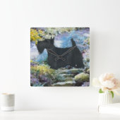 Scottish Terrier Art Gifts Quadratische Wanduhr (Zuhause)