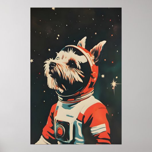 Scottish Terrier Astronaut Poster, Scottish Poster (Vorne)