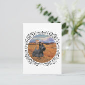 Scottish Terrier at Harvest Time Postkarte (Stehend Vorderseite)