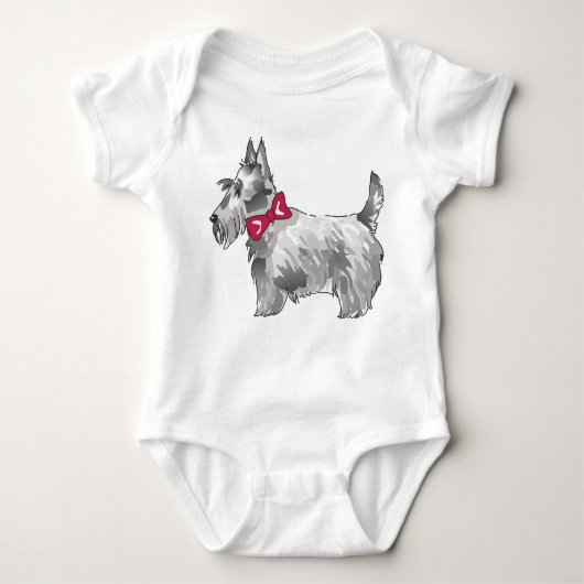 Scottish Terrier Baby Strampler (Vorderseite)