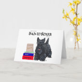 Scottish Terrier Back to School Grußkarte Karte (Gelbe Blume)