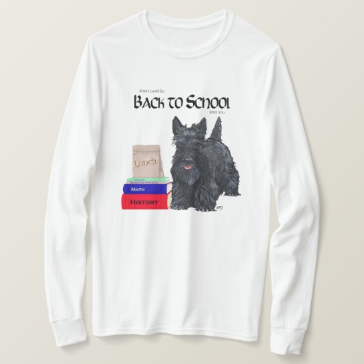 Scottish Terrier Back to School T-Shirt (Design vorne)
