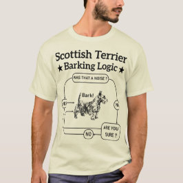 Scottish Terrier Barking Logic Funny Dog Sarcastic T-Shirt