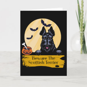 Scottish Terrier Beware The Scottish Terrier Hallo Karte