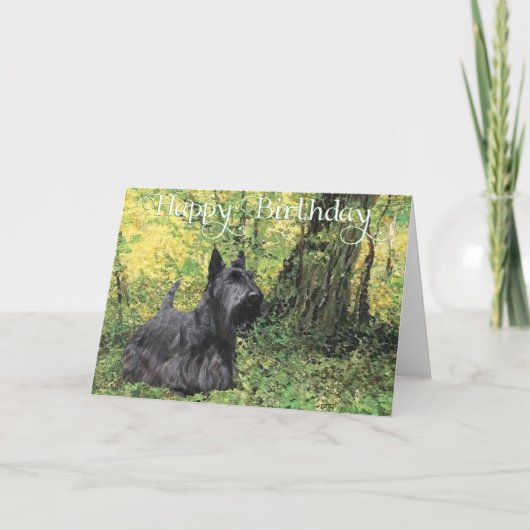 Scottish Terrier Birthday Card Karte (Vorderseite)