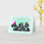 Scottish Terrier Birthday Card Karte (Gelbe Blume)