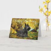 Scottish Terrier Birthday Card Karte (Gelbe Blume)