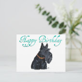 Scottish Terrier Birthday Card Postkarte (Stehend Vorderseite)